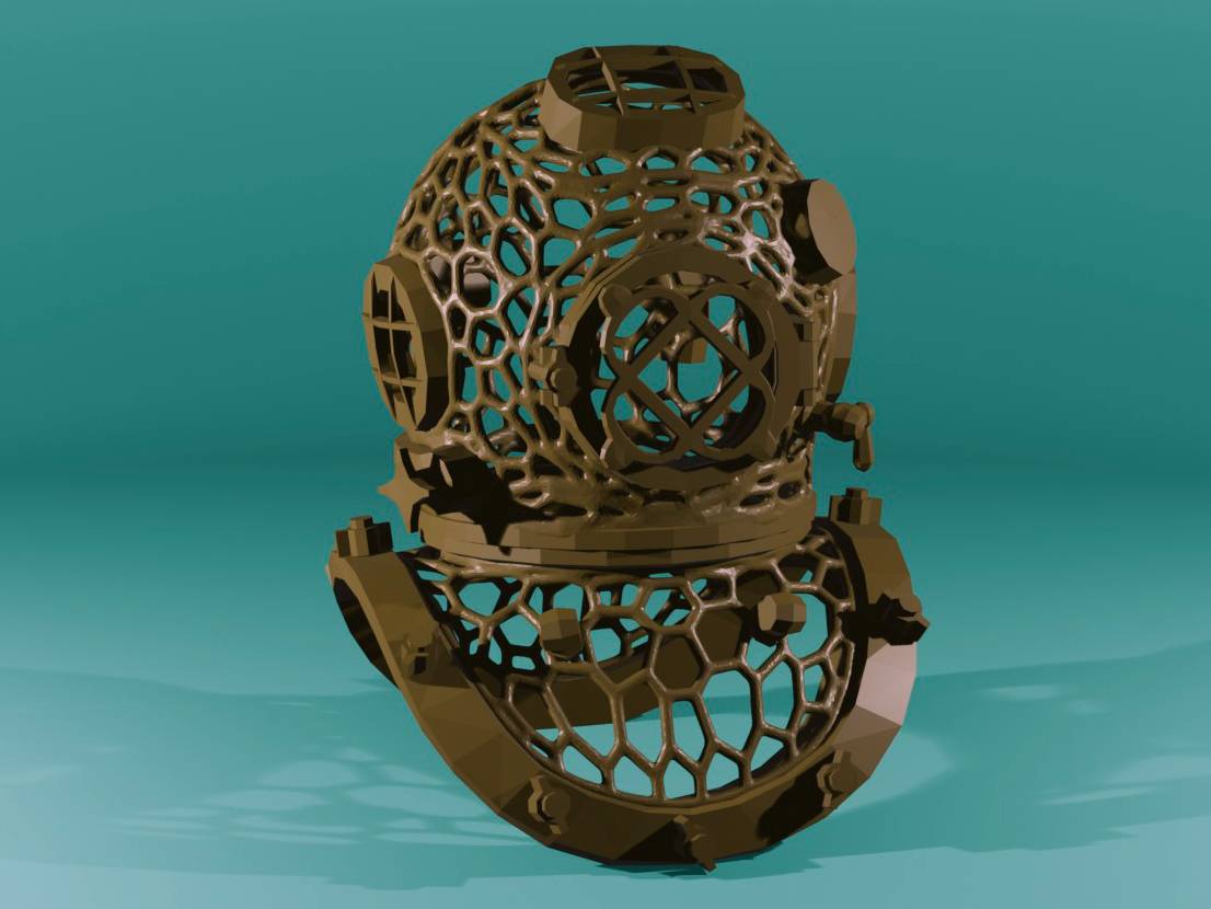 Diving Helmet Voronoi