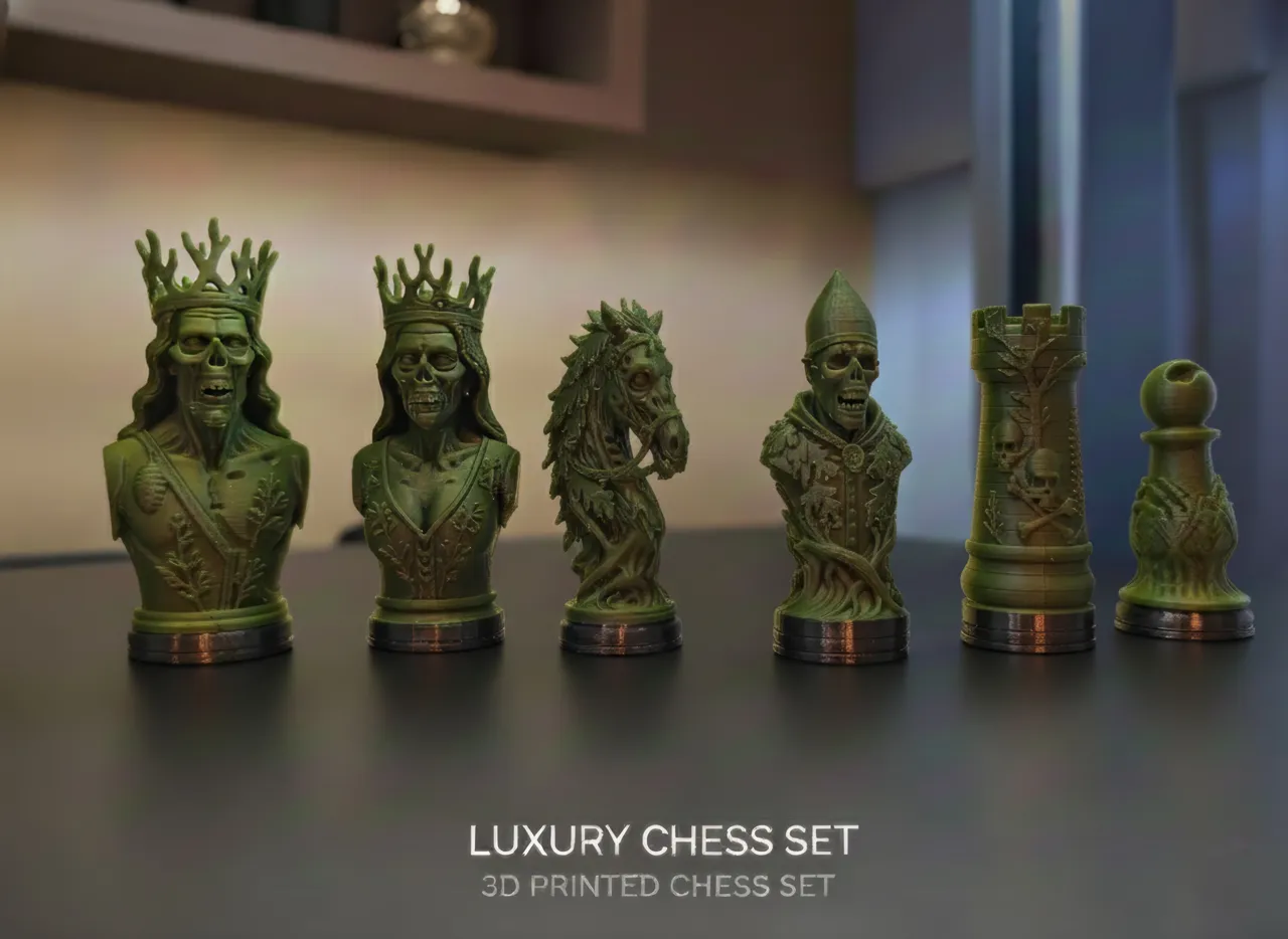 Humans vs Zombies – Luxury Chess Set + Box view 3