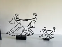 Sculpture ligne continue danse de mariage — photo 1