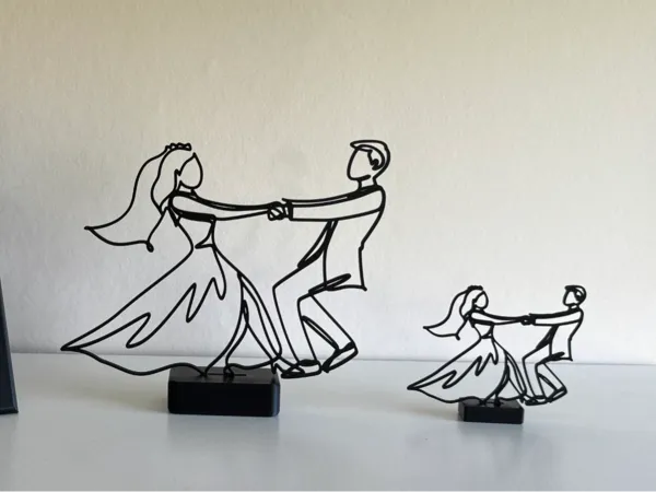 Sculpture ligne continue danse de mariage