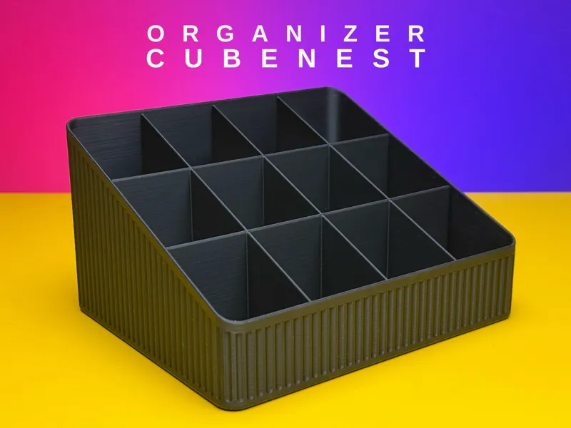 Modern Desk Organizer – 12 Compartment Storage Box