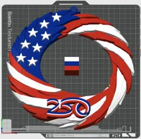 250 Ribbon Logo on Wreath (2 part Version)
