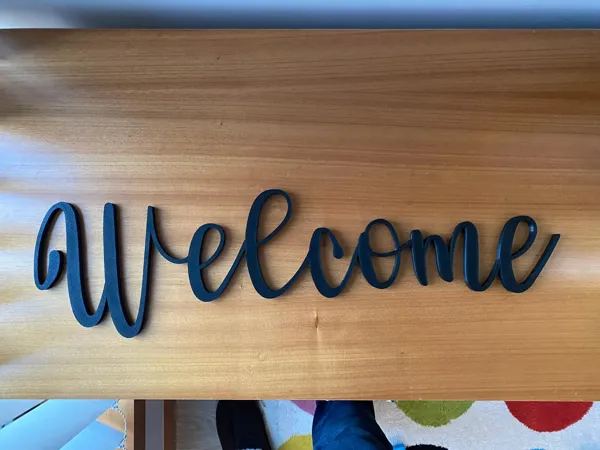 Panneau 'Welcome' 63 cm