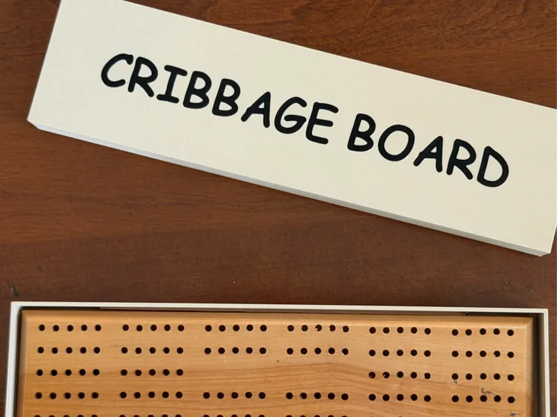 Milton Bradley Cribbage Board 4625s Box