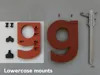 Lowercase mounts