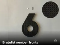 Brutalist number fronts