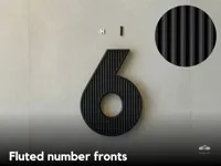 Fluted number fronts