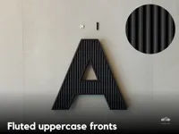 Fluted uppercase fronts