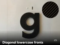 Diagonal lowercase fronts