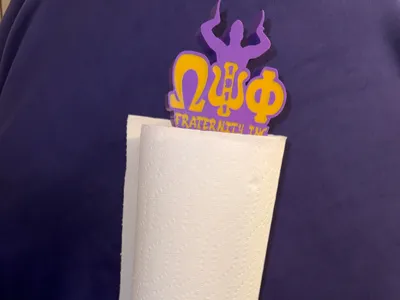 Omega Psi Phi Paper Towel Holder