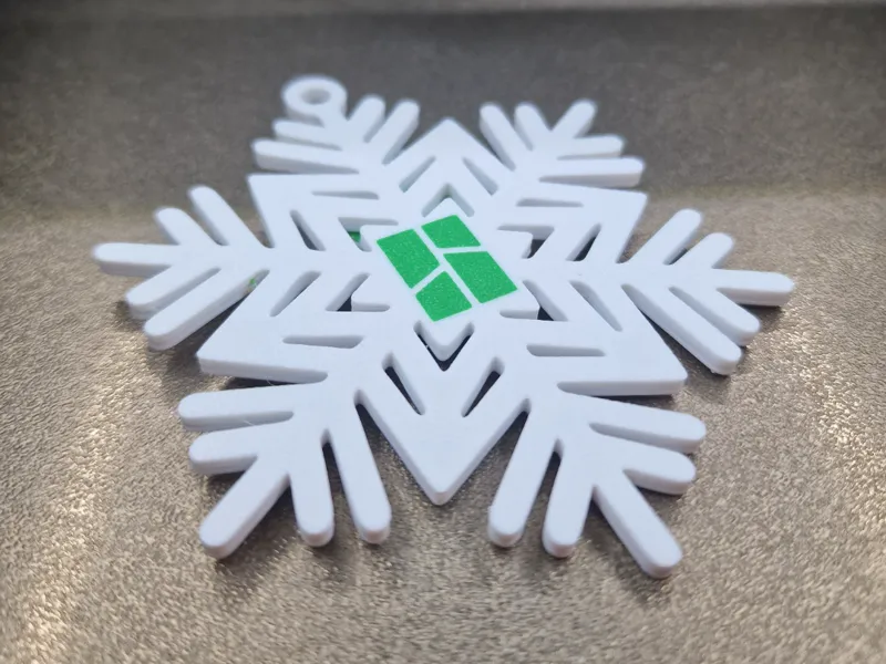 Bambulab Schneeflocke Weihnachten Ornament