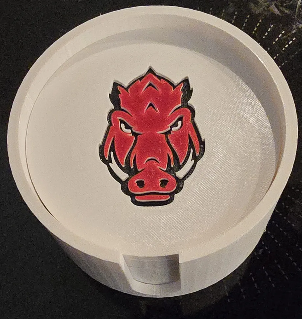 Arkansas Razorback Coaster Set by WahkeTahke - MakerWorld