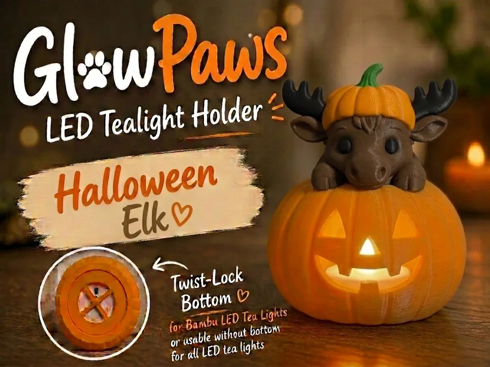 Accesorio de iluminación decorativa: Elk GlowPaws Tealight Holder Pumpkin. Referencia del modelo original.