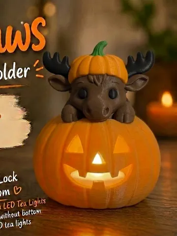 Accesorio de iluminación decorativa: Elk GlowPaws Tealight Holder Pumpkin — vista de referencia 2