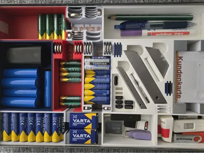Drawer inserts for metal containers approx 232x360 mm