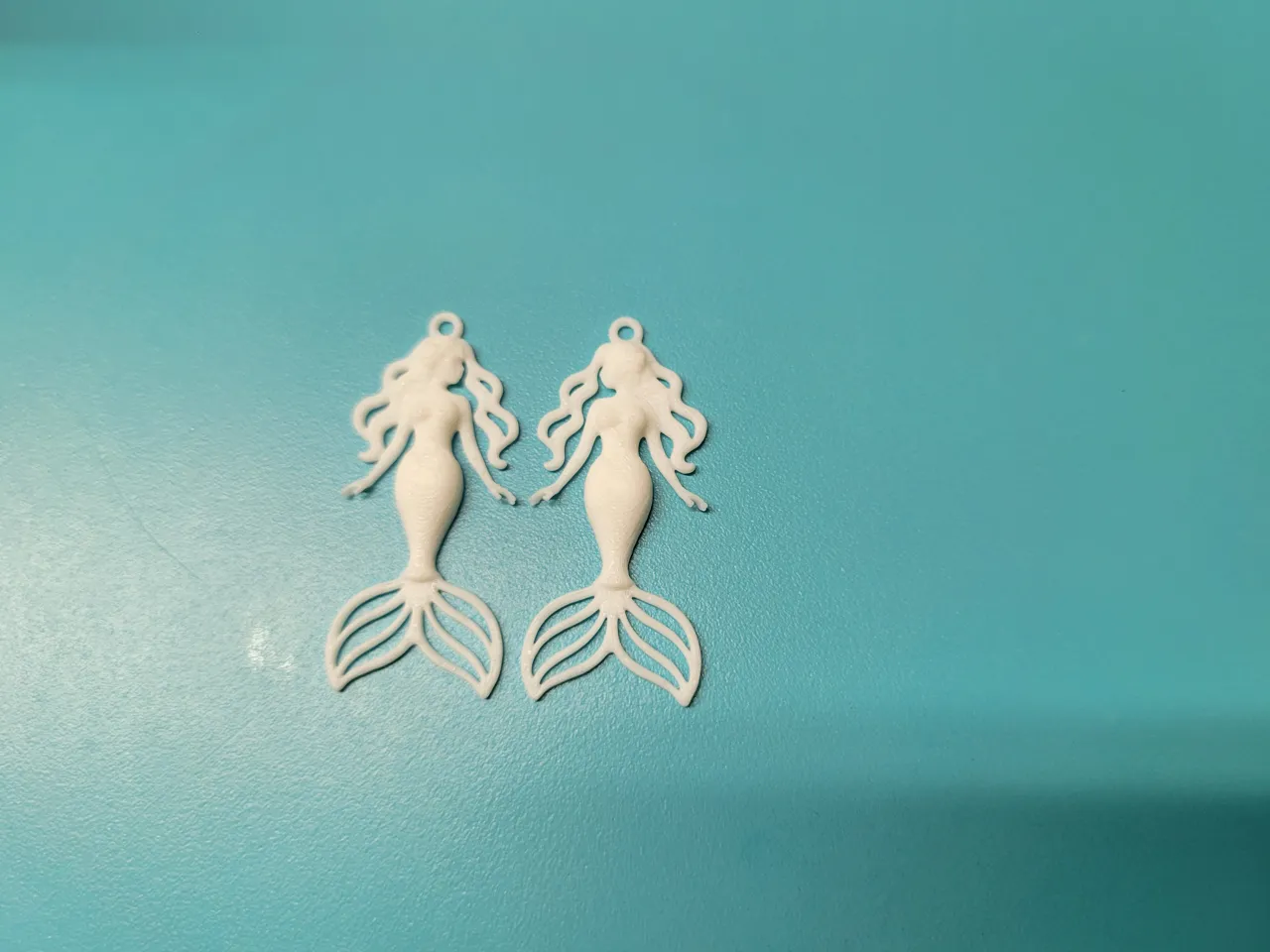 Mermaid earrings view 2