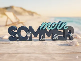 Moin Sommer Dekoschriftzug