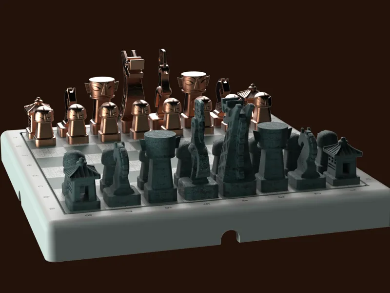 青铜器主题国际象棋