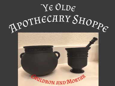 Apothecary Shoppe - Cauldron and Mortar & Pestle