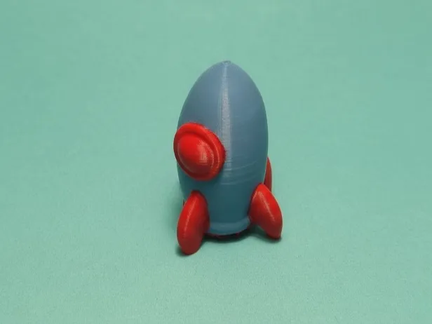 Cute Rocket (Miniature Retro Space Rocket Ship)
