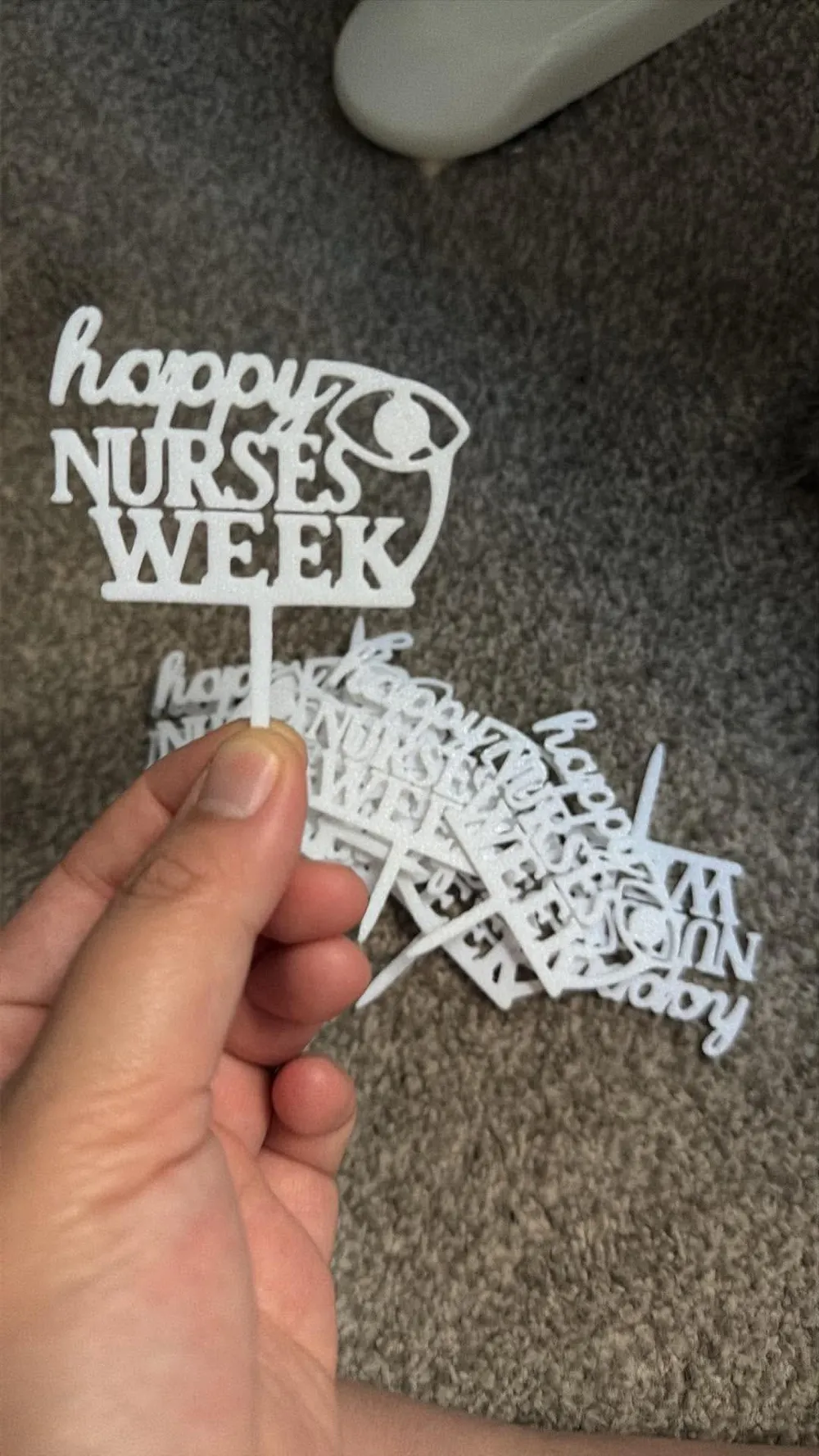 Week Topper Nurse's Week Cupcake Topper - Free 3D Print Model - MakerWorld