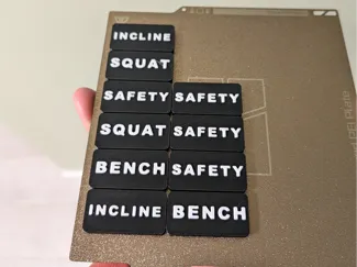 Power Rack Magnetic Labels For 2" Posts