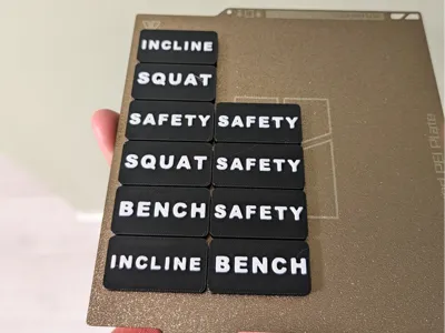 Power Rack Magnetic Labels For 2" Posts