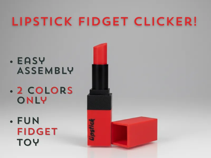 Lipstick fidget clicker