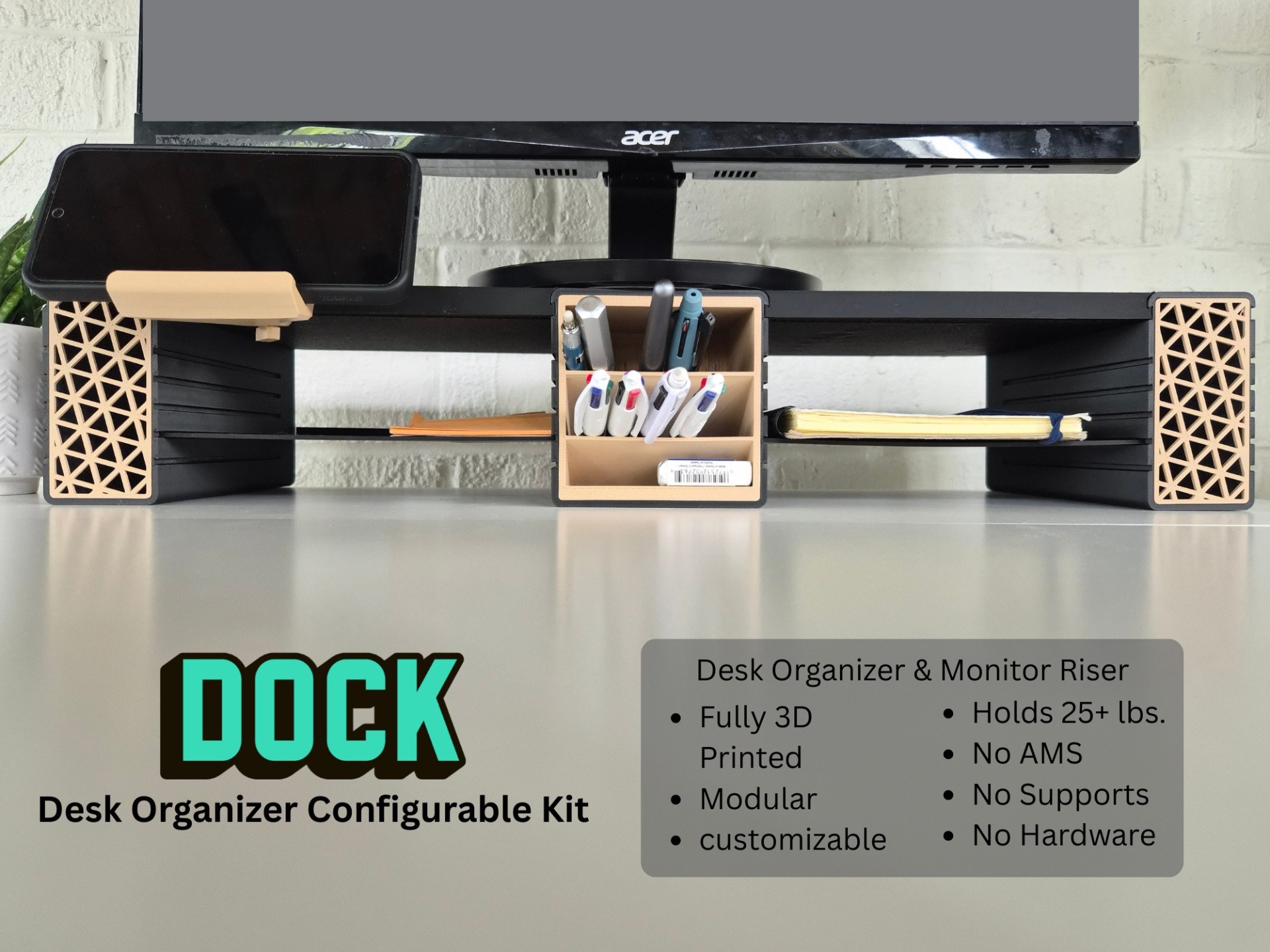DOCK - Desk Organizer Configurable Kit