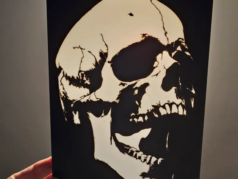 Skull Lightbox Sign