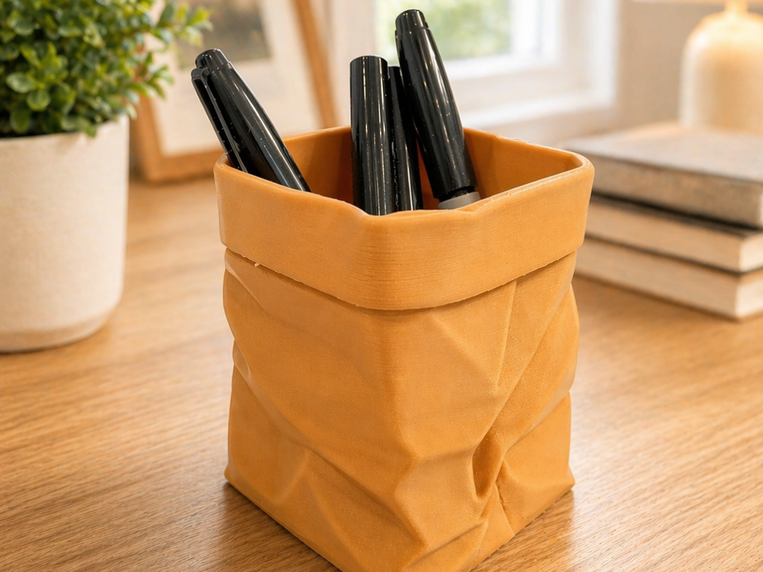 Paper Bag Pen Holder