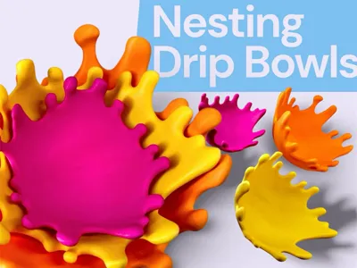 Nesting Drip Bowls Funky Fun Modern Design