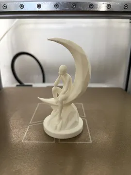 Figura decorativa: Dreamer on the Moon – Modern Art Sculpture — vista de referencia 3