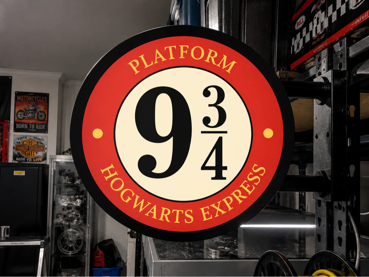 Platform 9¾ Lightbox Sign System