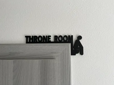 Toilet - THRONE ROOM sign, easy to print