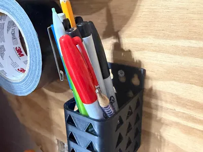 Pen cup - easy wall mount