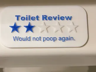 Funny Toilet Sign Multicolor