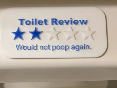 Funny Toilet Sign Multicolor
