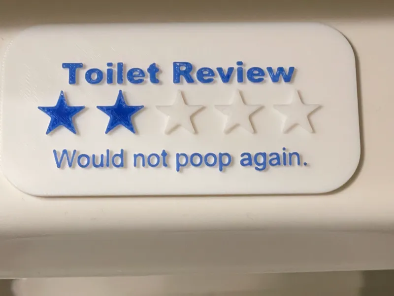 Funny Toilet Sign Multicolor