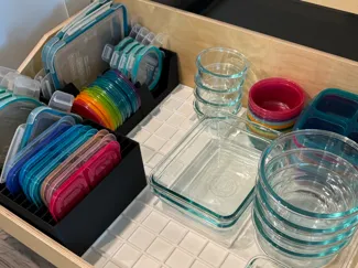 Snapware lids and containers organizer Gridfinity