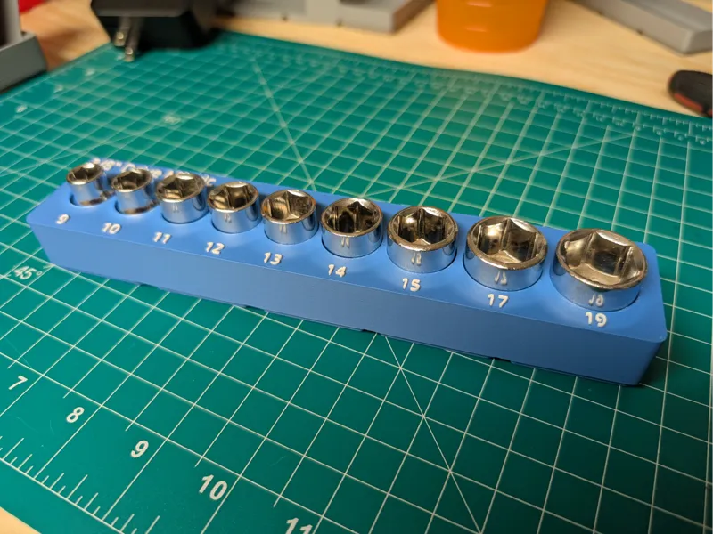 Gridfinity Metric Socket Holder