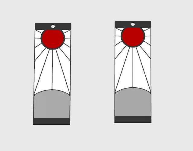 Tanjiro earrings, Demon Slayer