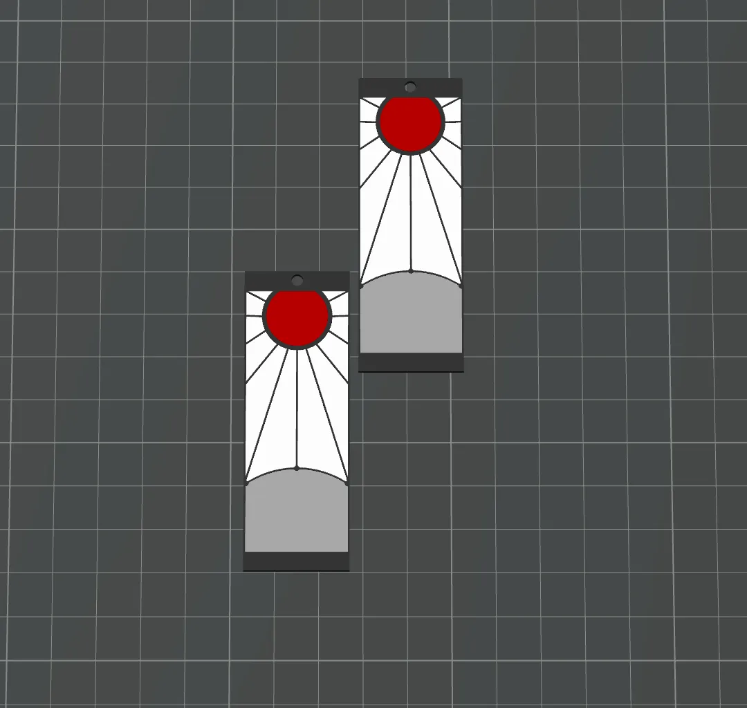 Tanjiro earrings, Demon Slayer view 4