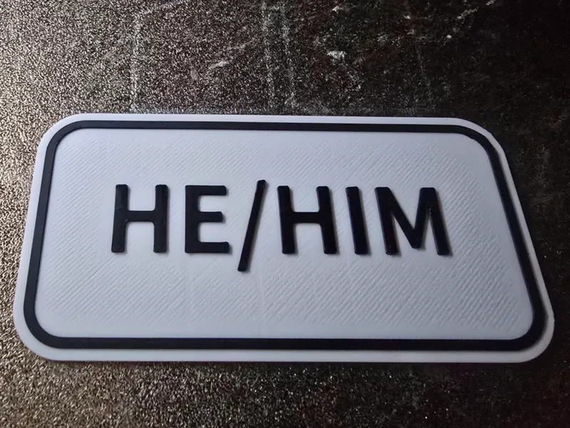He/Him Name Tag