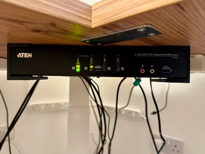 ATEN CS1924 KVM Switch Under-Desk Mount