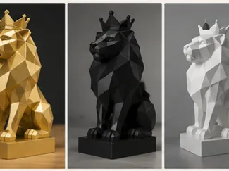 Low Poly Royal Dutch Lion