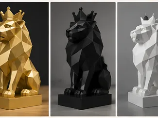 Low Poly Royal Dutch Lion 