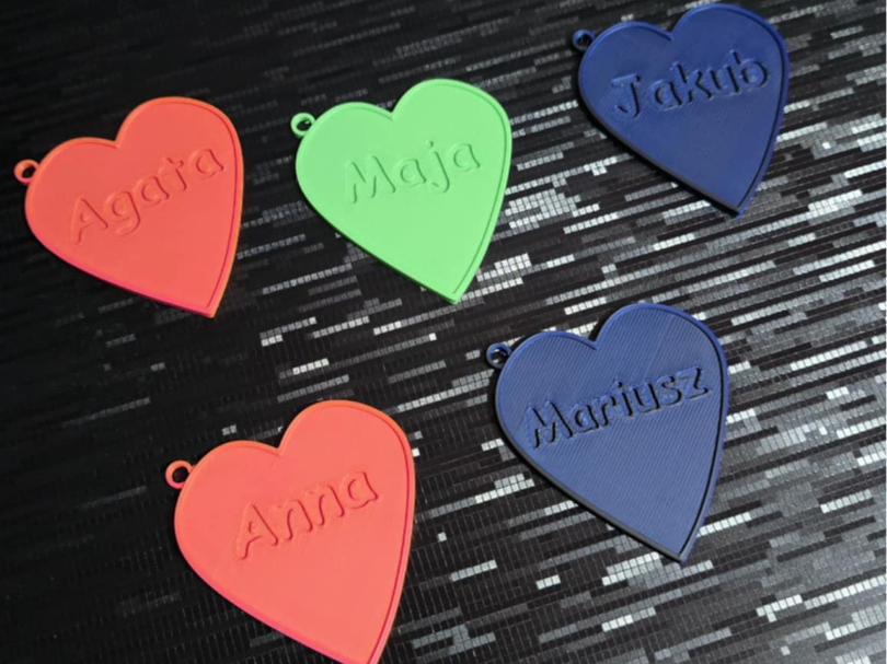 Heart Keychain – Personalized Bag Tag (5.5 x 6 cm)