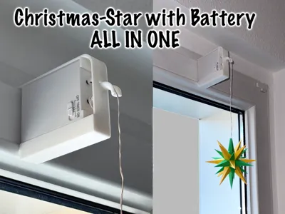 Christmas Star Window Hook with Battery ALL IN ONE