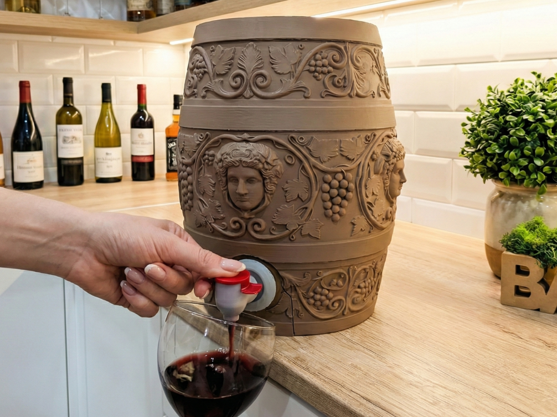 Wine Barrel Bag-in-Box Holder